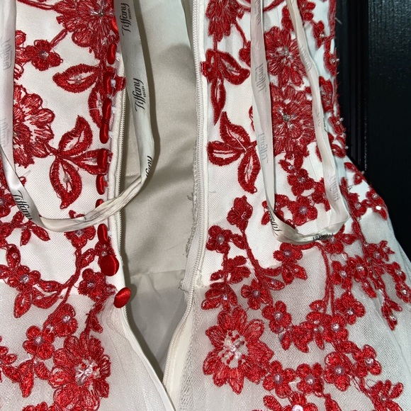Tiffany Designs Timeless Red Ball Gown - Picture 3 of 6